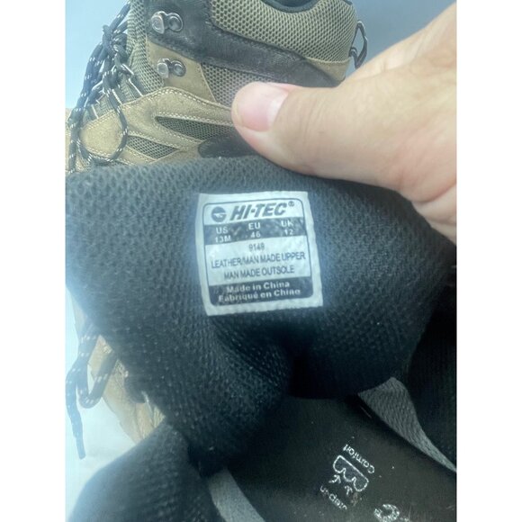 HI-TEC boots size 13 brown black leather lace up padding at ankle Step READ - Picture 4 of 9